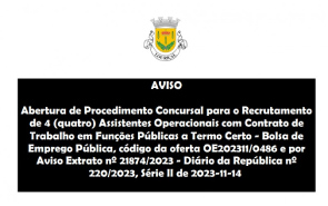 Abertura de Procedimento Concursal